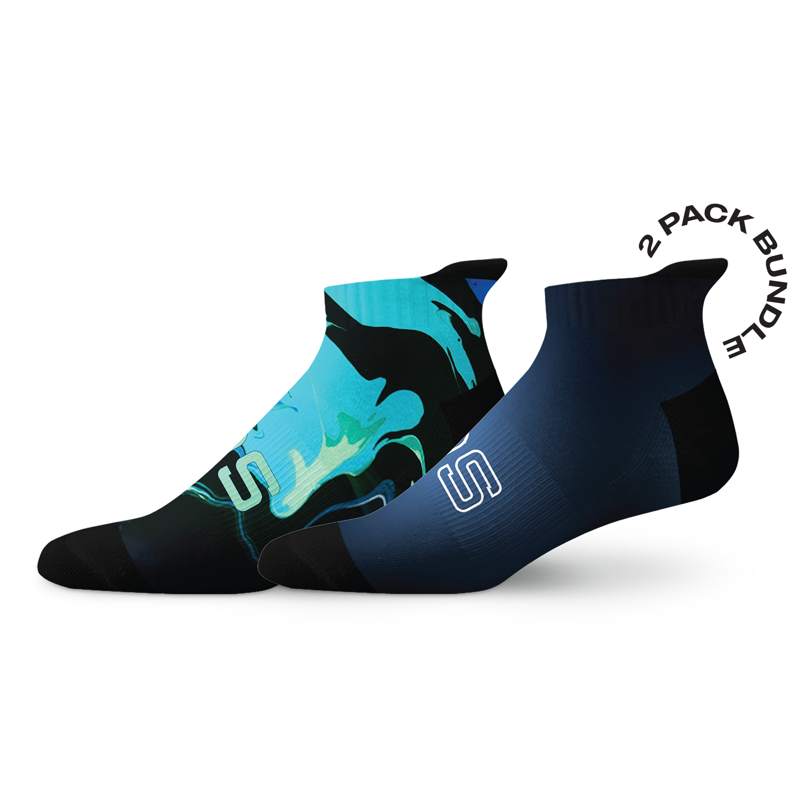 Acid Wash Tab Socks Combo