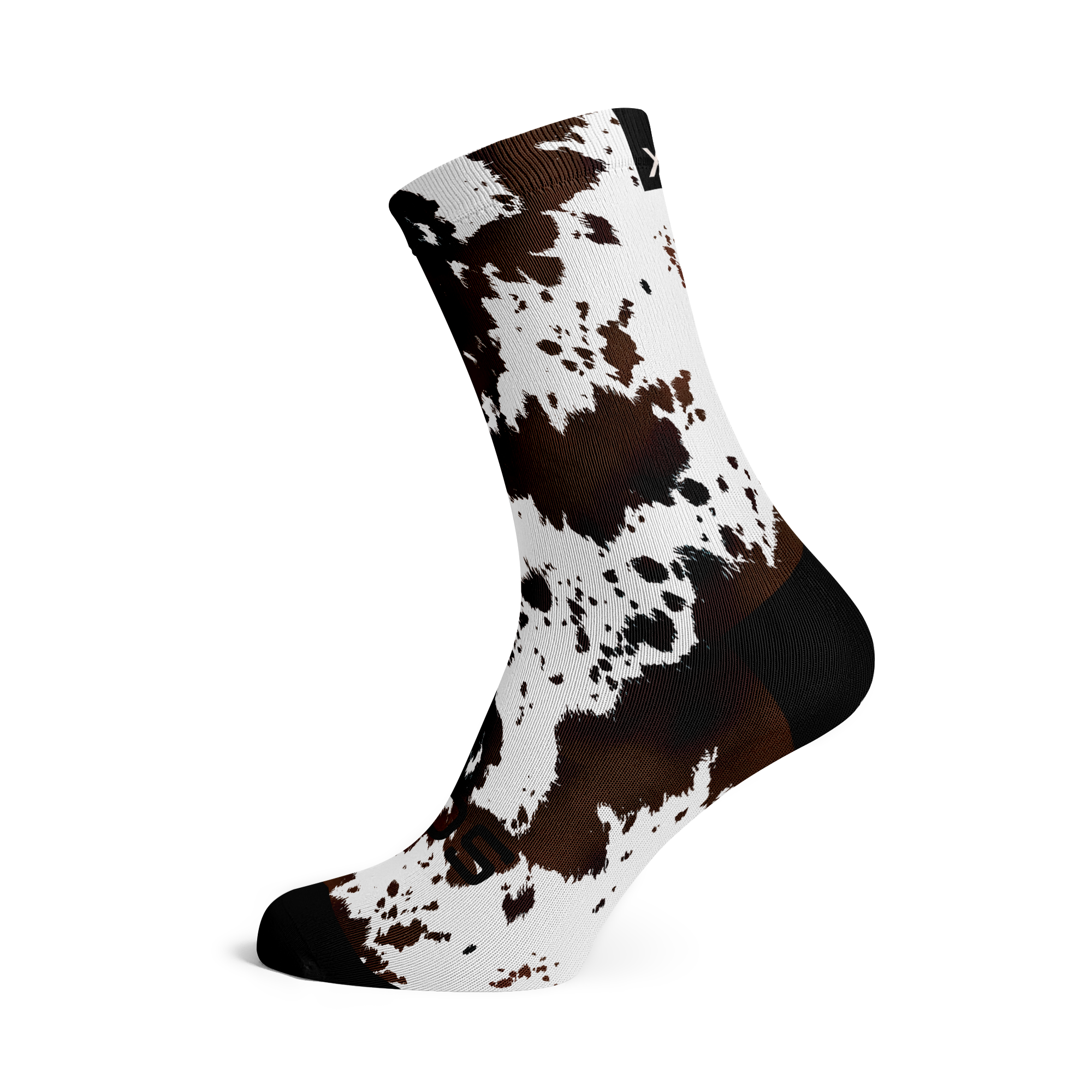 Cow Print Crew Socks