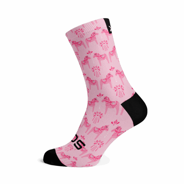 Dalahorse Light Pink Crew Socks