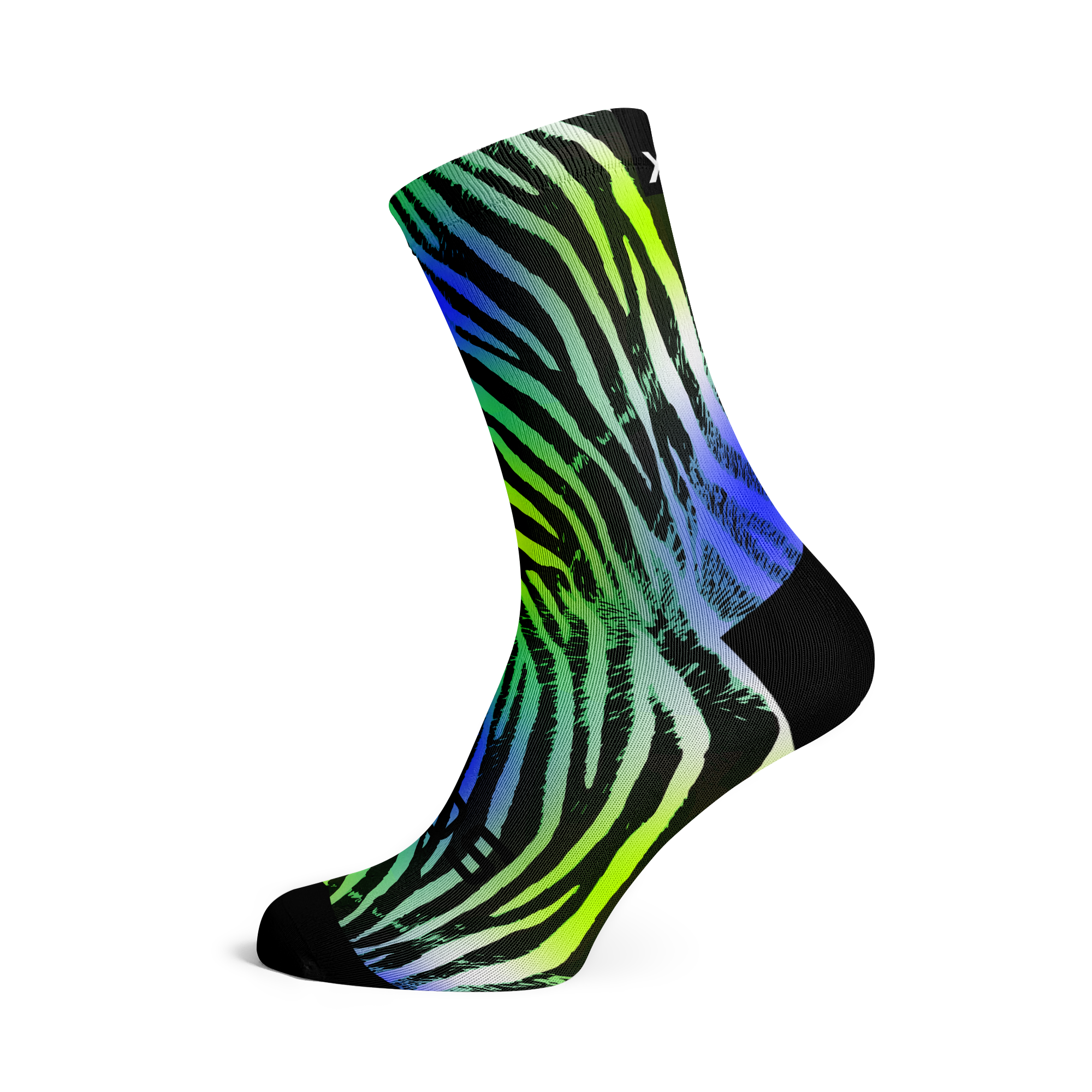 Electric Zebra Crew Socks
