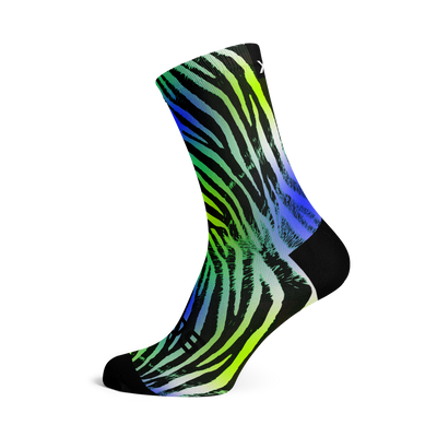 Electric Zebra Crew Socks