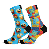 Kids Socks Emojis & Blocks