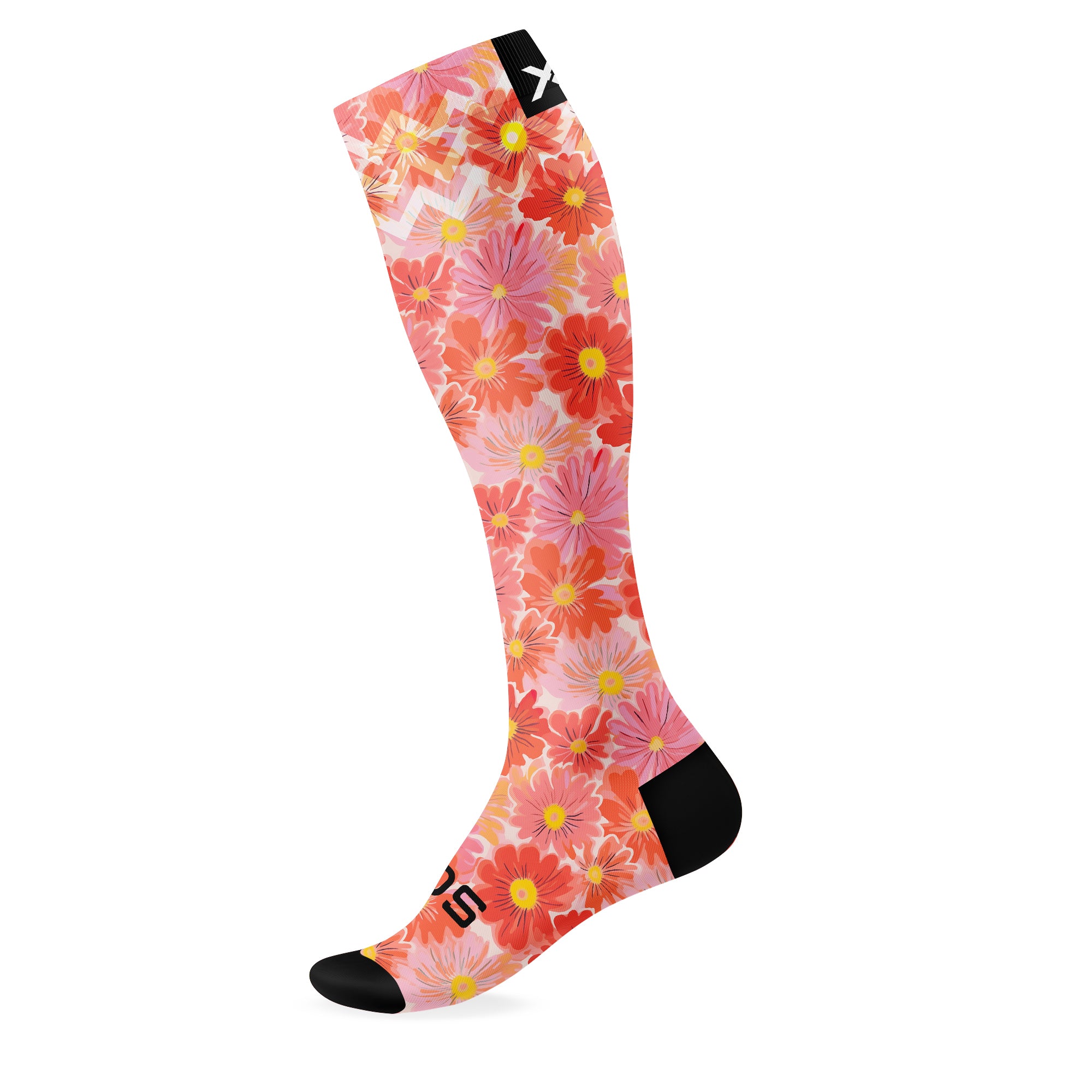 Blush Daisy Knee High Socks