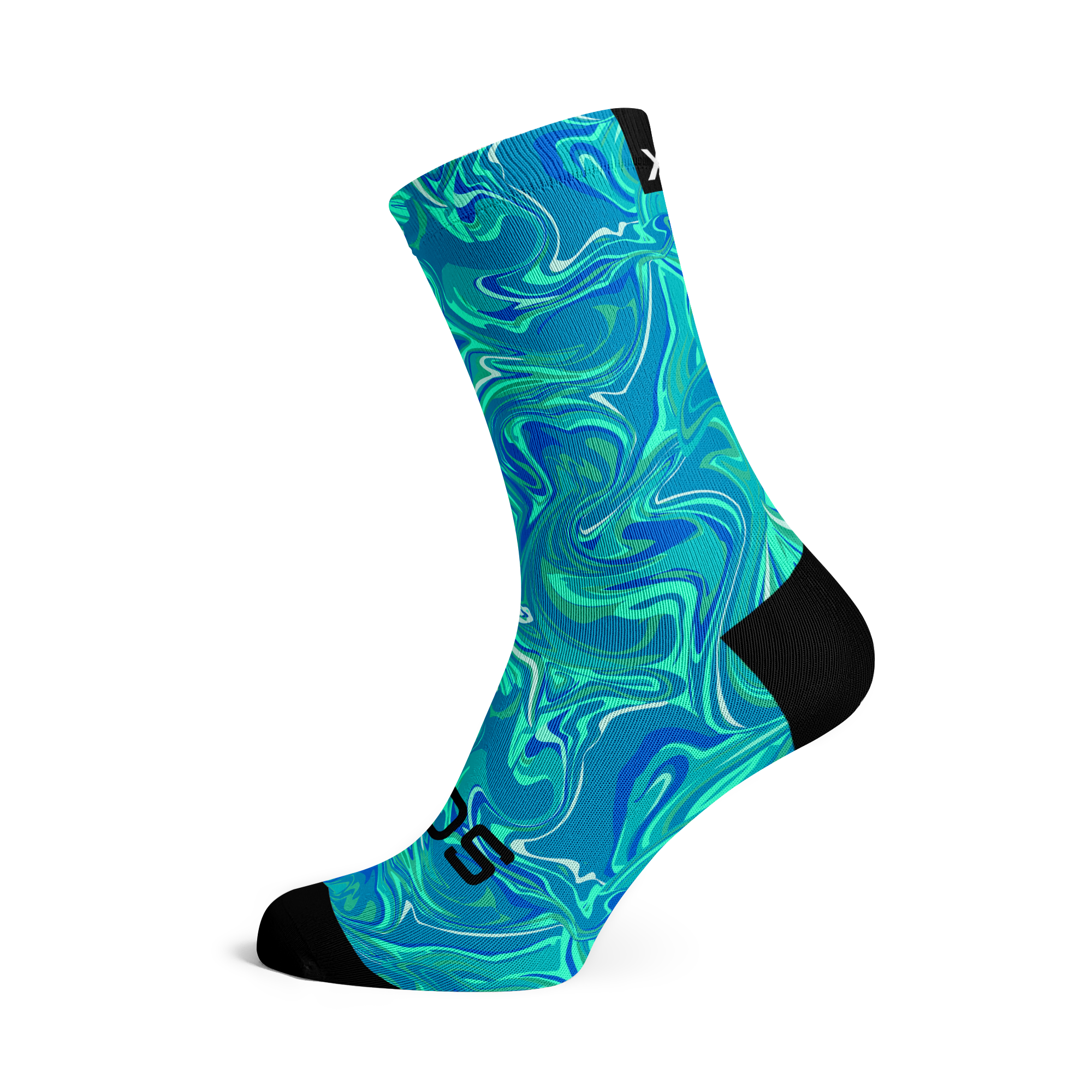 Marmorblaue Socken