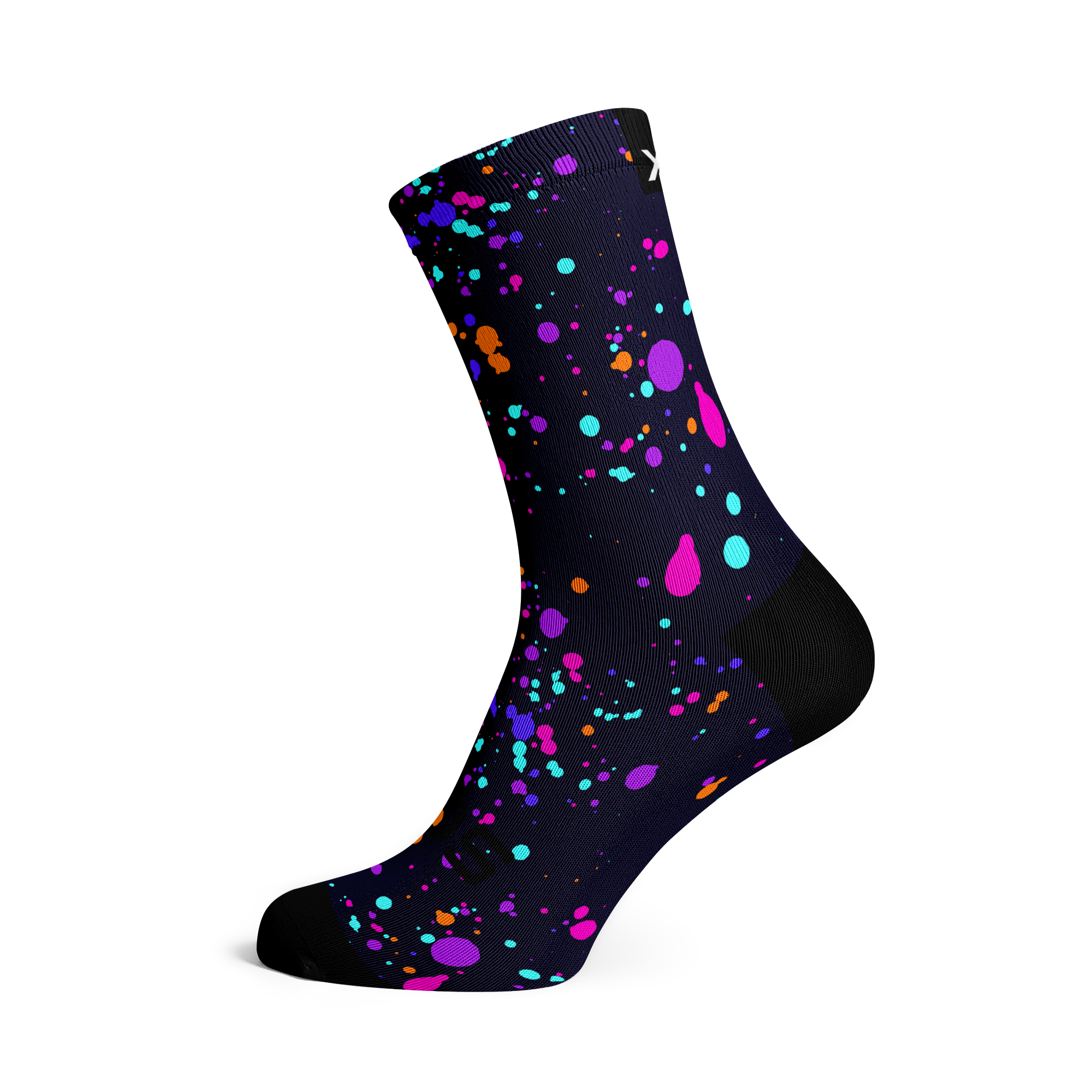 Purple Splash Crew Socks