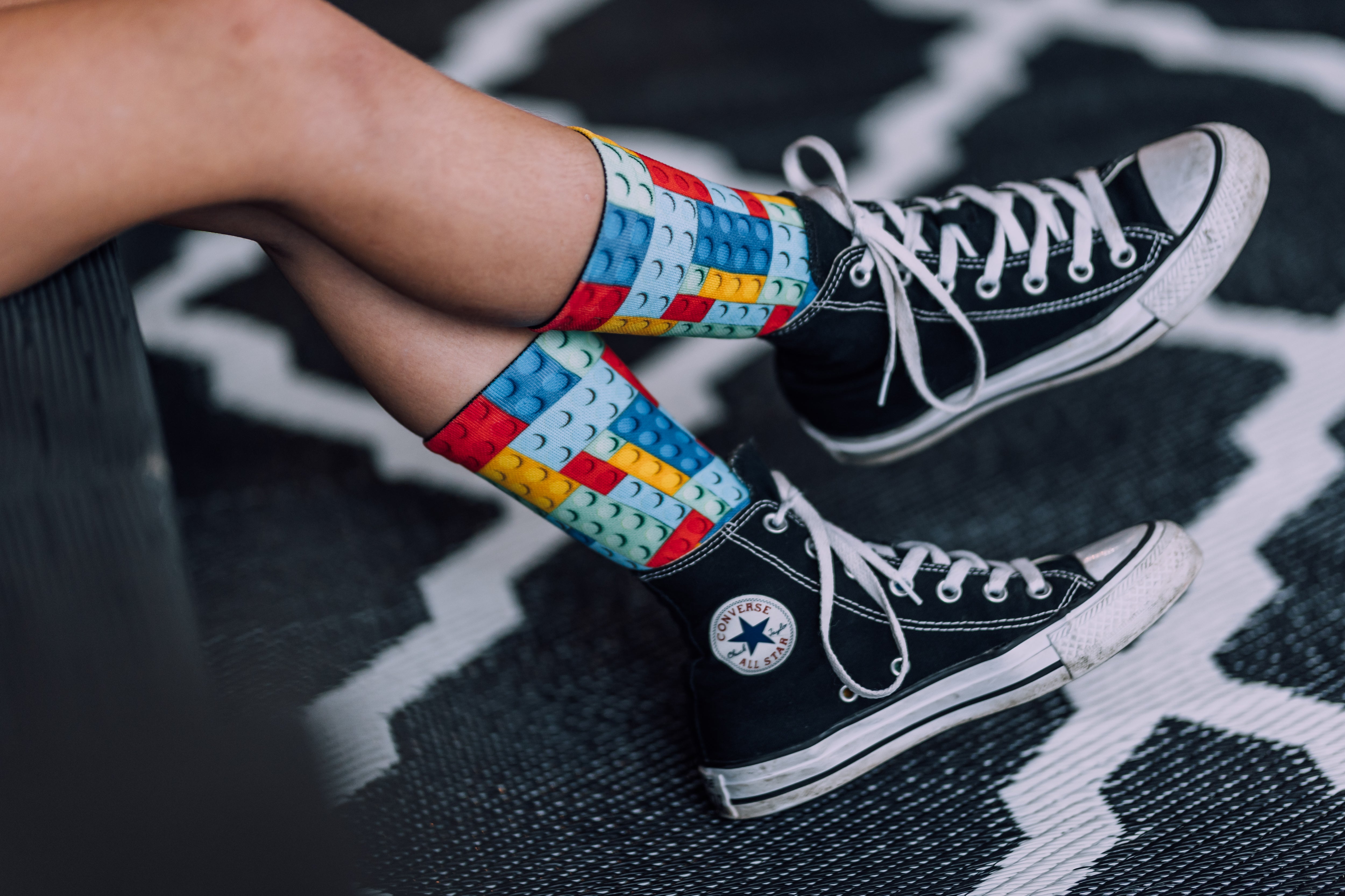 Blocks Crew Socks