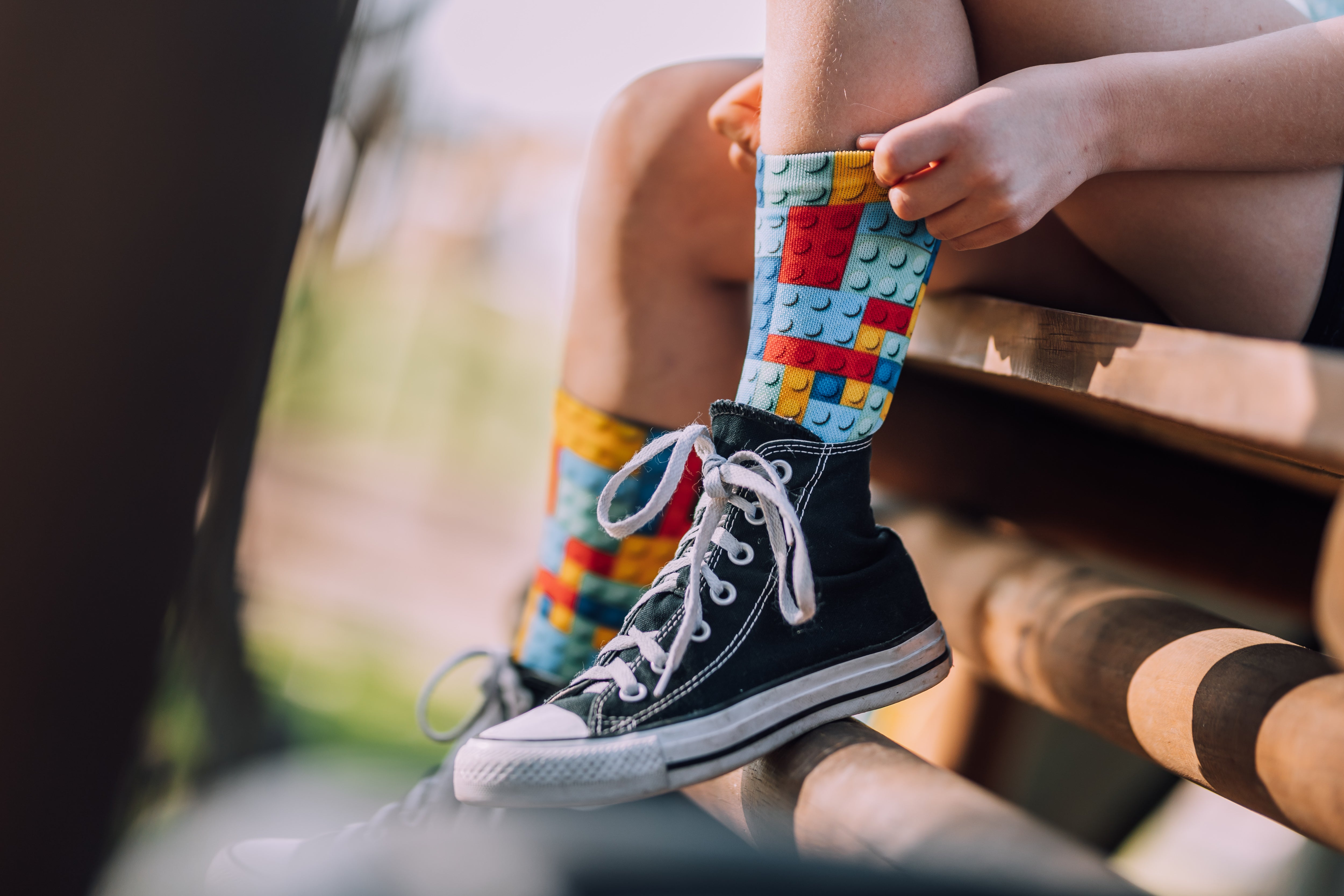 Blocks Crew Socks