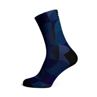 Solid Navy Crew Socks