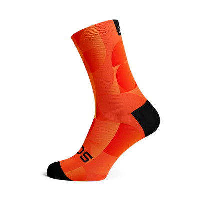 Solid Orange Crew Socks
