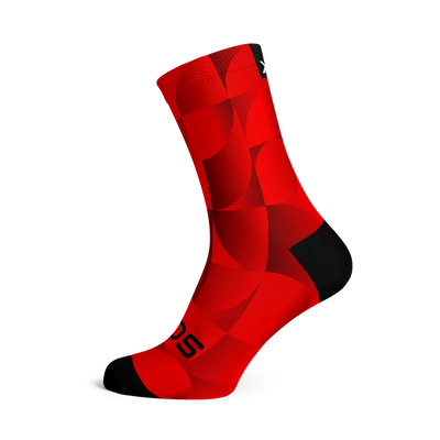 Solid Red Crew Socks