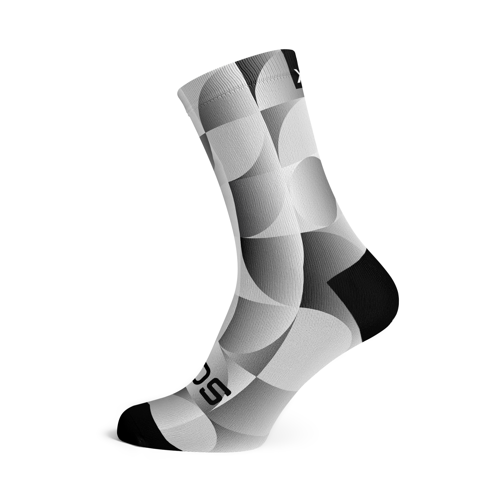 Solid Silver Crew Socks