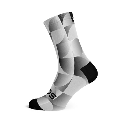 Solid Silver Crew Socks