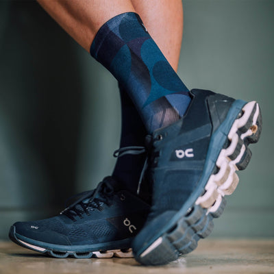 Solid Navy Crew Socks
