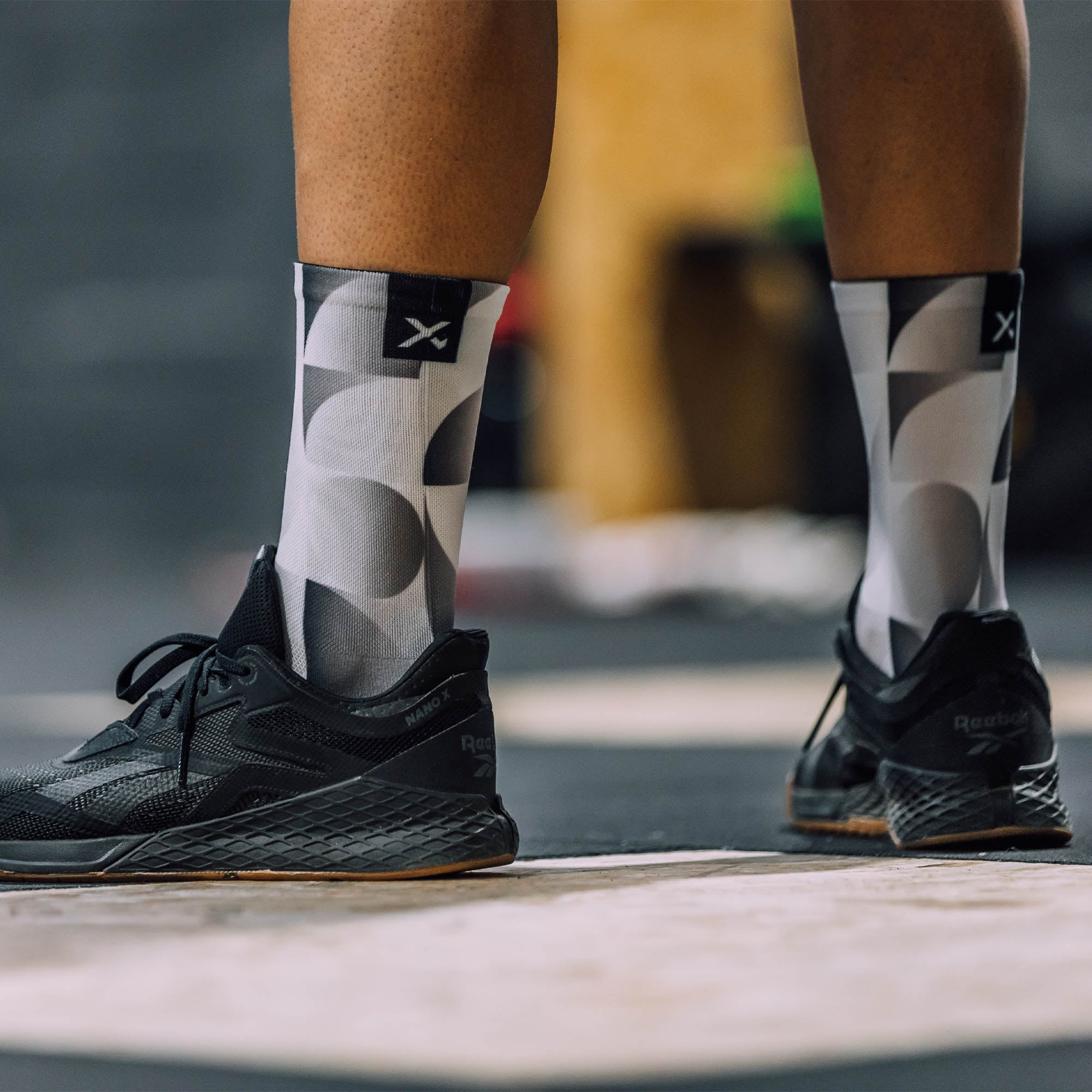Solid Silver Crew Socks