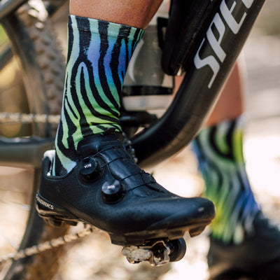 Electric Zebra Crew Socks