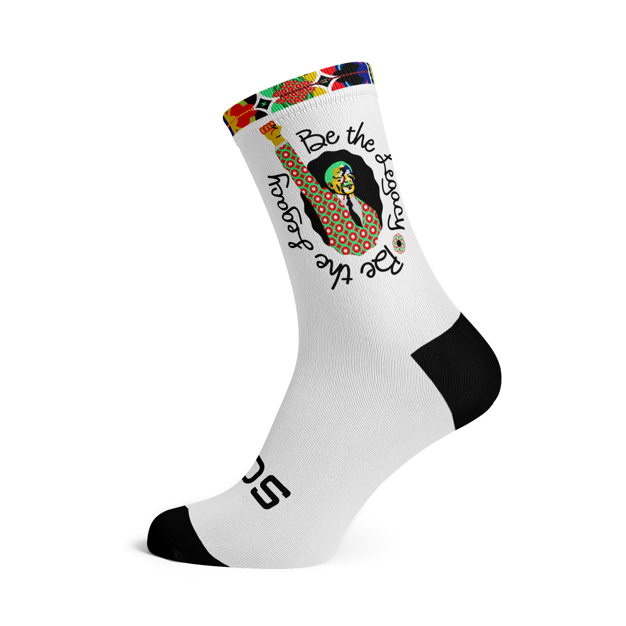 Nelson Mandela Foundation White Crew Socks