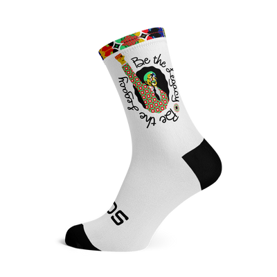 Nelson Mandela Foundation White Crew Socks