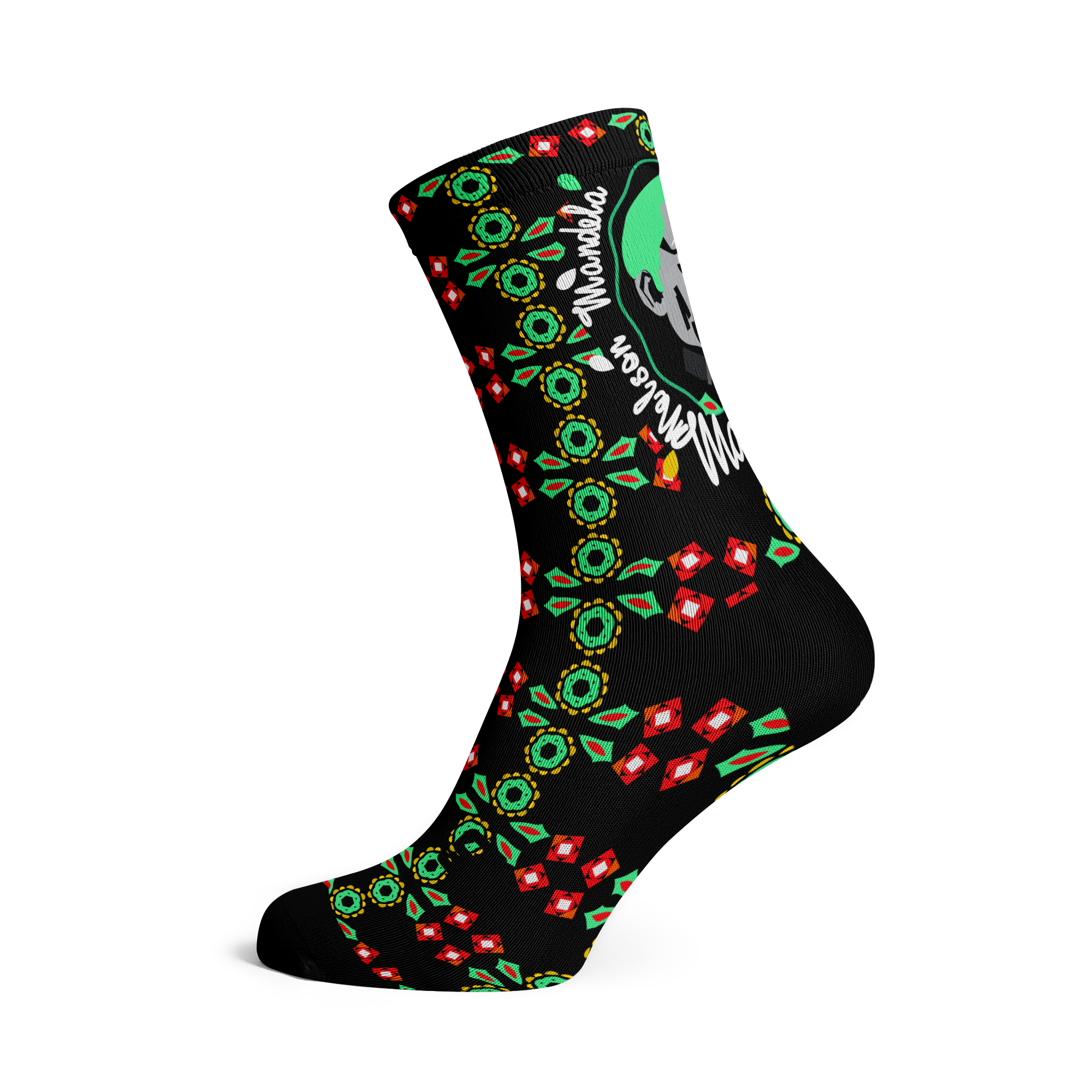 Nelson Mandela Foundation Black Crew Socks